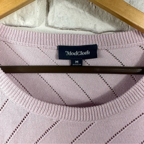 Modcloth Light Pink Striped Blouse - Picture 7 of 8